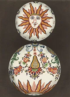 Faience Gallery: Ornamental ceramic sphere from Sinceny, France