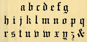 Images Dated 5th January 2017: Ornamental church text alphabet, lower case A-Z