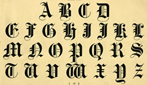 Images Dated 5th January 2017: Ornamental church text alphabet, upper case A-Z