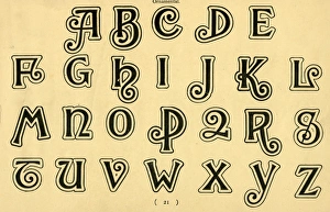 Images Dated 5th January 2017: Ornamental ornate alphabet, upper case A-Z