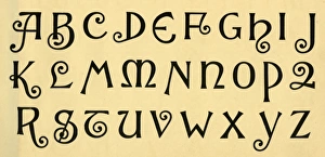 Images Dated 5th January 2017: Ornamental script alphabet, upper case A-Z