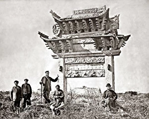 Images Dated 21st September 2012: Ornate Arch, China, circa 1870s (attrib Francis Frith studio