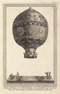 Aerostatic Gallery: Ornate balloon ascending, Paris