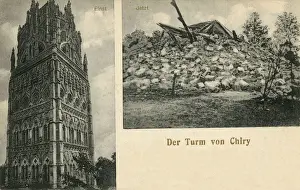 Chateau Prints: The ornate and beautiful Tower in the grounds of the Chateau Mennechet at Chiry-Ourscamp