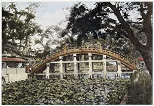 Images Dated 30th March 2021: The ornate yet functional Sumiyoshi Bridge at Osaka. Date: 1890s