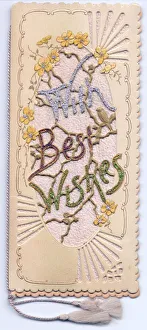 Tassel Collection: Ornate greetings card with yellow flowers