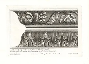 Fragments Prints: Ornate Roman flues or gola