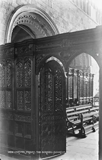 Carvings Prints: The Ornate Screen of Cartmel Priory