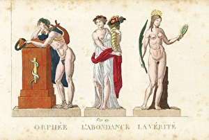 Abundance Gallery: Orpheus, Abundantia and Veritas, Greek and Roman gods