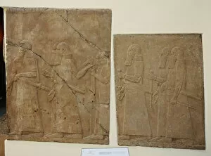 Courtiers Gallery: Orthostates from the Palace of Nineveh. Alabaster. 704-689 B