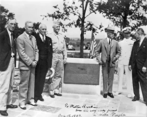 Orville Prints: Orville Wright (third from right) at the memorial