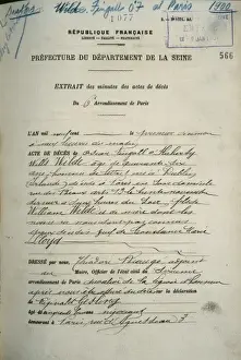 Wilde Prints: Oscar Wilde, death certificate