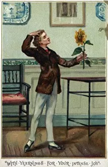 Aesthetic Gallery: Oscar Wilde parody, man and sunflower