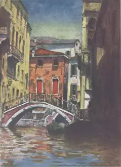 Menpes Prints: Osmarin Canal - Venice, Italy