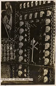 Skull Collection: Ossuary Chapel of skulls - Valletta, Malta