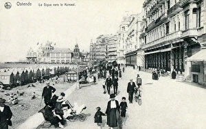 Visitors Collection: Ostend, Belgium - La Digue (seafront) toward the Kursaal