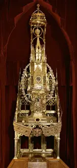 Ostensory. Gothic. 14th century. Silver and gold. Treasure
