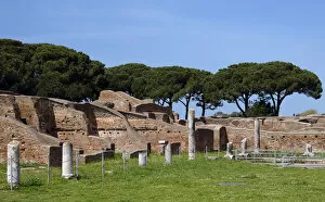 Images Dated 5th April 2009: Ostia Antica. Palaestra of the Baths of Neptune