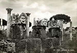 Tragedy Collection: Ostia, Rome, Italy - Theatrical Masks