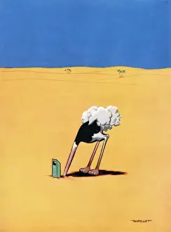 Sayings Prints: Ostrich by Mallett