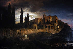 Images Dated 11th April 2012: Oswald Achenbach (1827-1905). Villa d Este, 1892