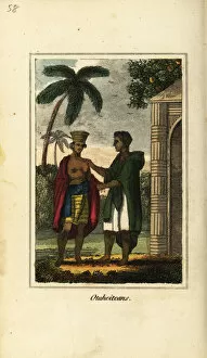 Images Dated 25th March 2020: Otaheiteans or natives of Tahiti, Polynesia, 1818