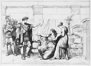 Octavian Prints: Ottaviano visita Cleopatra, mentre lei abbatuta dalle sue sc