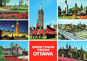 Tulip Prints: Ottawa, Canada - Greetings from Ottawa multi-view postcard