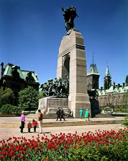 Sights Prints: Ottawa, Canada - War Memorial and Parliament Buildings