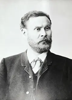 Gliders Prints: Otto Lilienthal Pioneer Glider Pilot Portrait 1848-1896