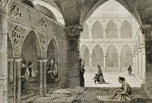 Domination Prints: Ottoman domination. Acre. Bazaar at Saint Jean d'Acre