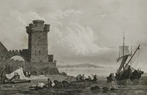 Coastline Collection: Ottoman domination period. Rhodes island. Engraving