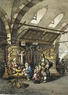Litography Collection: Ottoman Empire (19th c. ). Bazaar at Constantinople