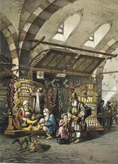 Biblioth X8c75 Prints: Ottoman Empire (19th c. ). Bazaar at Constantinople