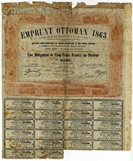 Coupon Collection: Ottoman Empire Bearer Bond