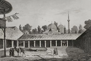 Ottomans Collection: Ottoman Empire era. Caravanserai in Burgas