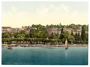Ouchy Prints: Ouchy, Hotel Beaurivage, Geneva Lake, Switzerland