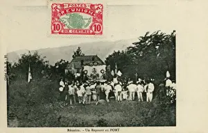 Reunion Prints: Outdoor Altar at Le Port - Island of Reunion - Indian Ocean