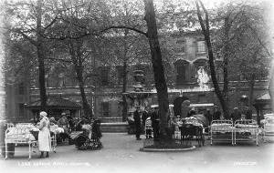 Showcasing Prints: Outdoor Scene at Barts Hospital, London