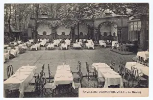 Outdoor summer dancing area at the Pavillon d Armononville