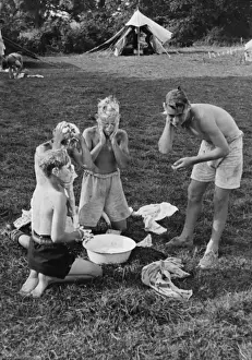 Cubs Prints: Outdoor washing, Boys Club 1932