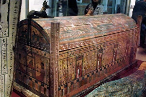 Hieroglyph Collection: Outer sarcophagus of Hor. Egypt