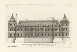 Blueprint Prints: The outside of the Chateau de Colombieres, Brie