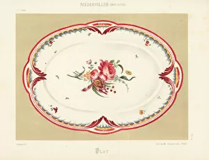 Lorraine Collection: Oval platter from Niderviller, Lorraine