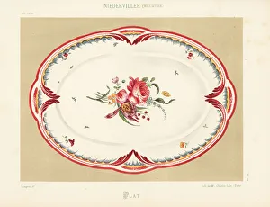 Faience Gallery: Oval platter from Niderviller, Lorraine