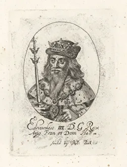 Oval portrait of King Edward III of England, 1312-1377