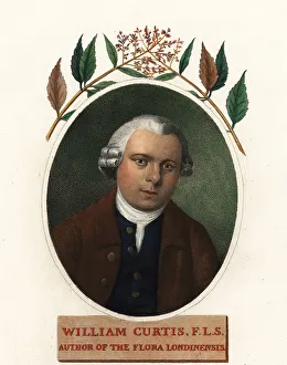Oval portrait of William Curtis, botanist and publisher