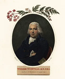 Vaccination Prints: Oval portrait of William Woodville, physician and botanist