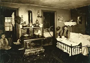 Overcrowded home of workers in cotton mill, Olneyville, Prov