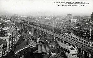 Images Dated 24th July 2019: Overhead Elevated Railway - Kobe, Japan